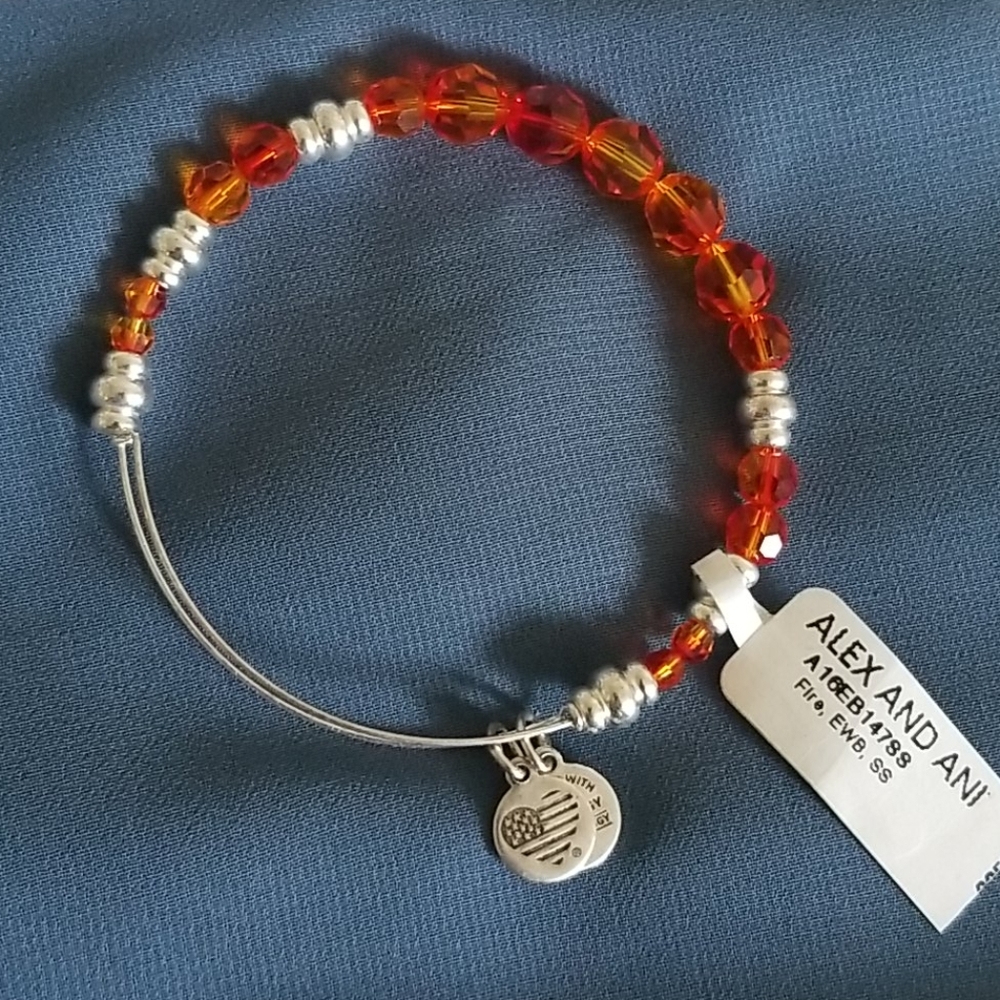 Alex & Ani Fire Swarovski Crystal Bracelet